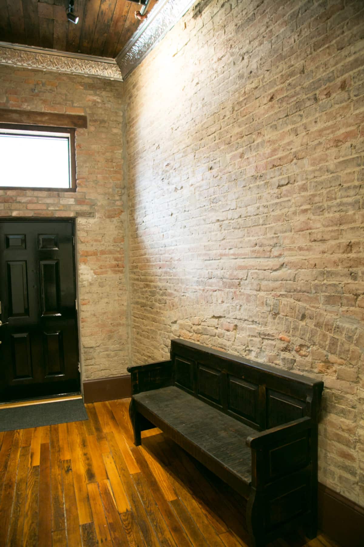 Original painted brick and historic loft details